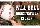 Fall Ball Registration is Open!
